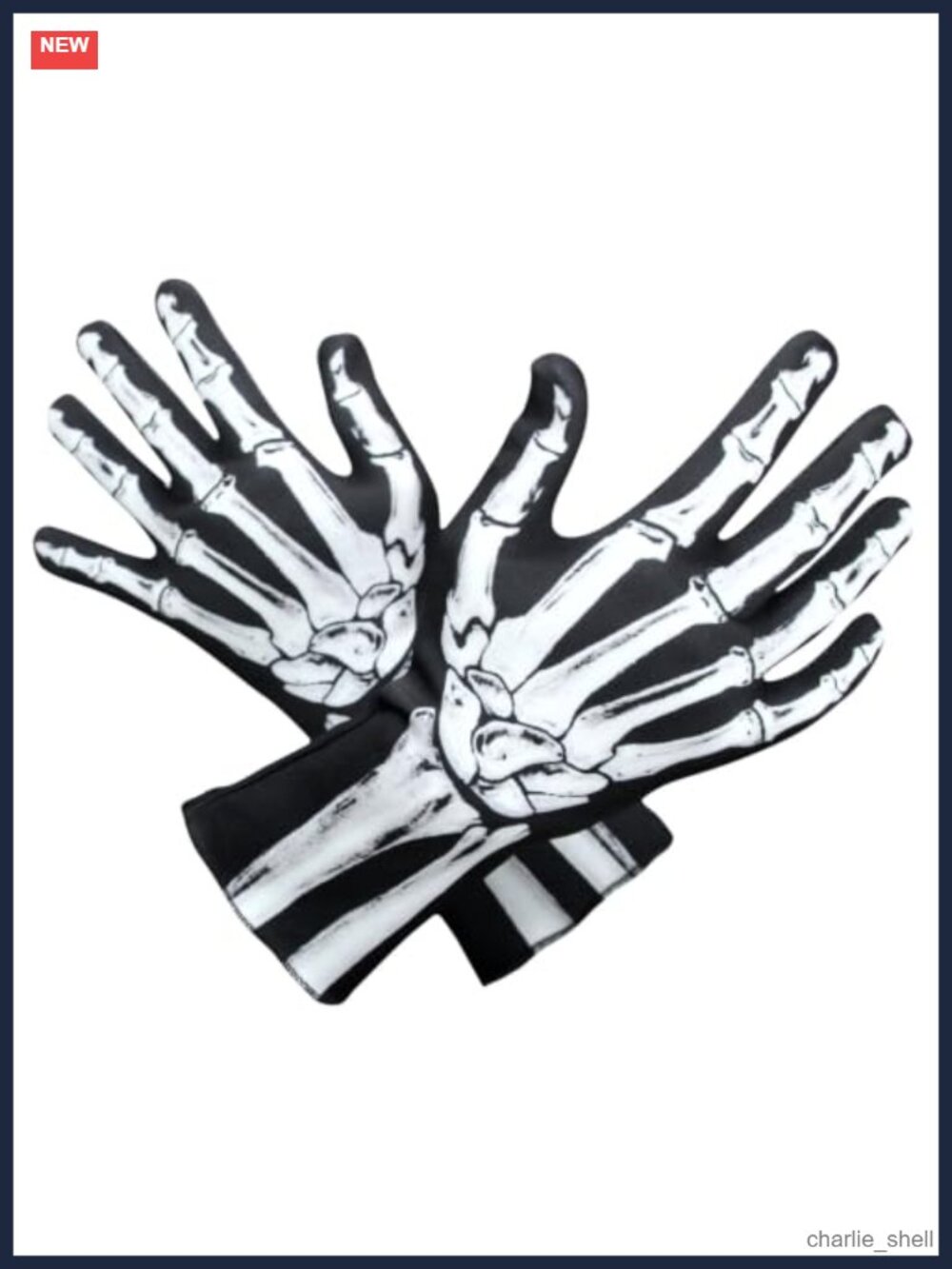 Skeleton Gloves Full Finger Unisex Halloween Cosplay Costume Party Soft Cloth